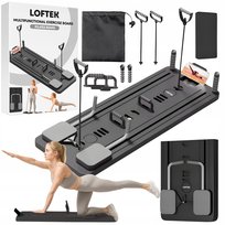 Pilates Reformer Deska Do Ćwiczeń 10W1 Wielofunkcyjna Z Uchwytami Do Pompek