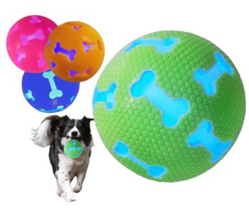 Piłka dla psa świecąca gumowa zabawka 7 cm zielona - Inna marka
