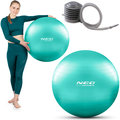 Piłka do ćwiczeń fitness gimnastyczna Neo-Sport 65 cm turkusowa  pompka w                              - Neo-Sport