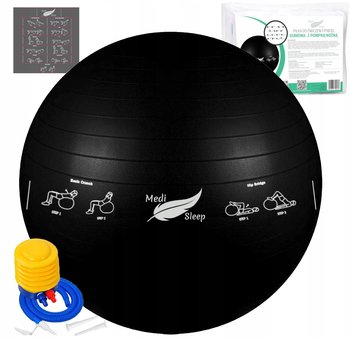 Piłka do ćwiczeń,  gimnastyczna 65cm czarna Medi Sleep - Medi Sleep