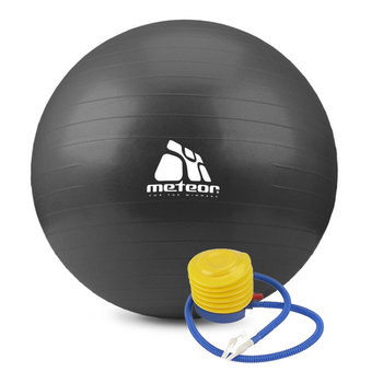 Piłka fitness z pompką Meteor 75 cm czarny  - Meteor