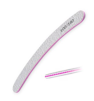 Pilnik Do Paznokci Pilniczek Zebra Manicure Pedicure Banan 100/180 Dwustronny - Deni Carte