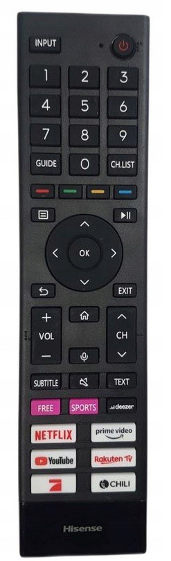 Telecomondo IR Ricambio Per Hisense TV Serie A7 E U7 (43A7HAU, 55U7G, Ecc.) – Nessuna Programmazione