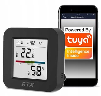 Pilot IR podczerwieni & Czujnik Temperatury i Wilgotności LCD WiFi Tuya - RTX