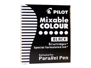 Pilot, Nabój do pióra kulkowego, Parallel Pen, czarny, 6 szt. - Pilot
