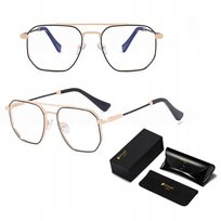 PILOTKI Okulary Zerówki do KOMPUTERA Blue Light UV OPRAWKI Flexy UNISEX