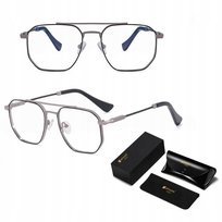 PILOTKI Okulary Zerówki do KOMPUTERA Blue Light UV OPRAWKI Flexy UNISEX