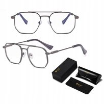 PILOTKI Okulary Zerówki do KOMPUTERA Blue Light UV OPRAWKI Flexy UNISEX
