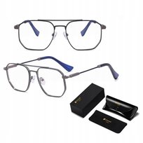 PILOTKI Okulary Zerówki do KOMPUTERA Blue Light UV OPRAWKI Flexy UNISEX