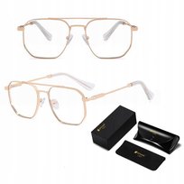 PILOTKI Okulary Zerówki do KOMPUTERA Blue Light UV OPRAWKI Flexy UNISEX