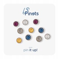 PINETS Eleganckie przypinki z cyrkonią - zestaw 10 szt ozdób do ubrań DIYQueen