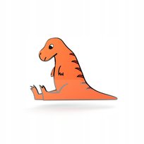 PINETS przypinka Dinozaur Junior Pomarańczowy Dino Pinets