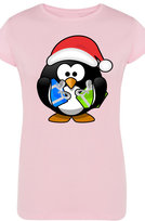 Pingwin Świąteczny T-Shirt Damski Nadruk Rozm.XXL