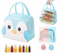 Pingwin Torba Śniadaniowa Termiczna Izolacyjna Lunch Box Kanapnik 5,5L