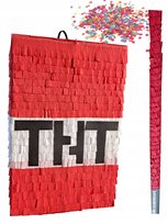 PINIATA ,,TNT.. minecraft ZESTAW KIJ+KONFETTI DUŻA PINATA urodzinowa Goldstore