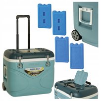 PINNACLE Lodówka Turystyczna duża 45L na kółkach błękit 4 wkłady chłodzące