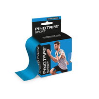 Pinotape Sport wodoodporny mocny tejp dla sportowców, taśma kinezjologiczna, niebieska, 5 cm x 5 m PINOTAPE