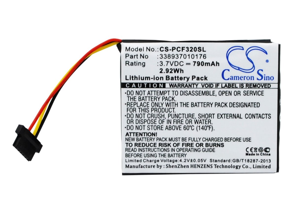 Batterie De Rechange Pour GPS Pioneer Avic F320BT / CXE-218 - 790mAh 3.7V Li-ion, Référence 338937010176