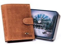 Pionowy portfel męski z ochroną RFID Protect Peterson Peterson