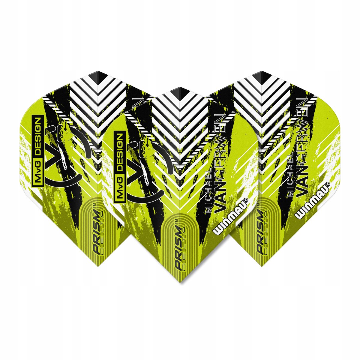Alette Freccette WINMAU Prism Alpha – Michael Van Gerwen, Extra Spesse 100 Micron, 10 Set (30 Alette) - 4