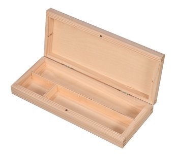 Piórnik drewniany z przegrodami Plastuś - skrzynkizdrewna