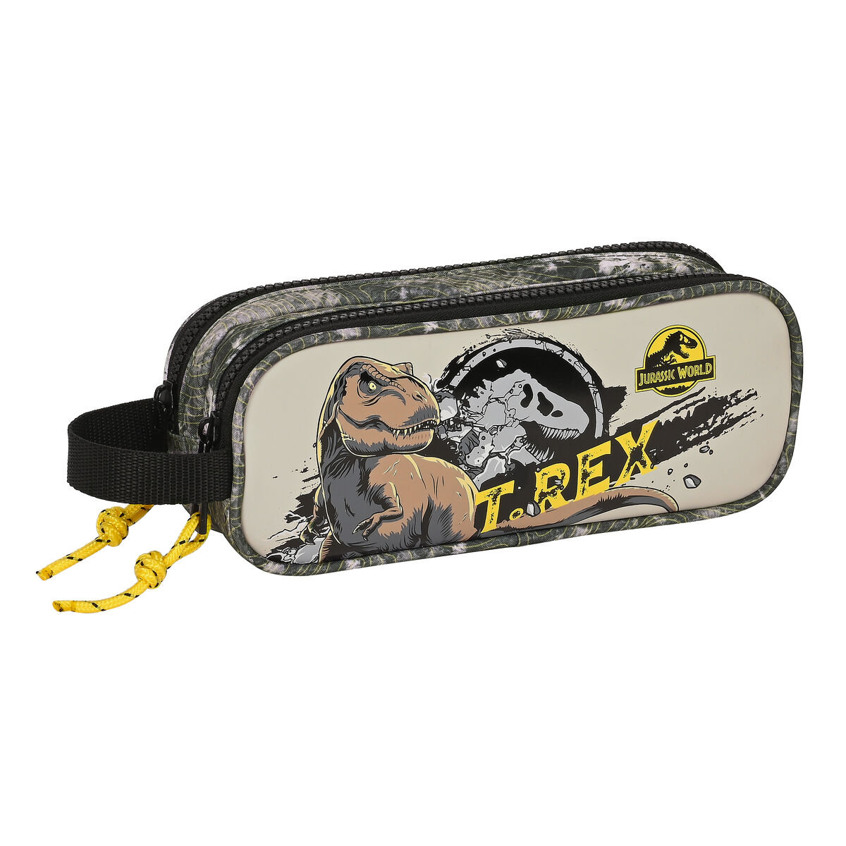 Piórnik Podwójny Jurassic World Warning Szary 21 x 8 x 6 cm - Inna ...