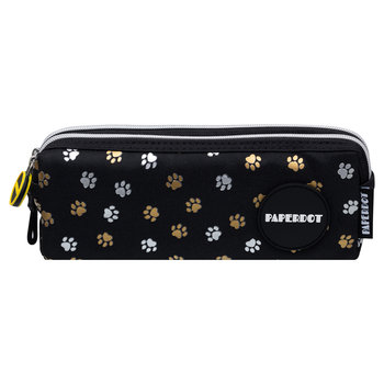 Piórnik, Purrrfect School, 2 Komorowy, Czarny, Łapki - Paperdot