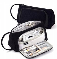 Piórnik rozkładany dla dzieci, Edibazzar, gładki, czarny