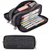 Piórnik rozkładany dla dzieci, Edibazzar, gładki, szary