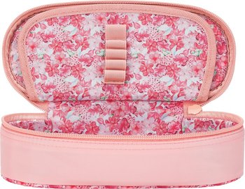 Piórnik rozkładany dla dziewczynki, Oxford, gładki, pomarańczowy - Oxford