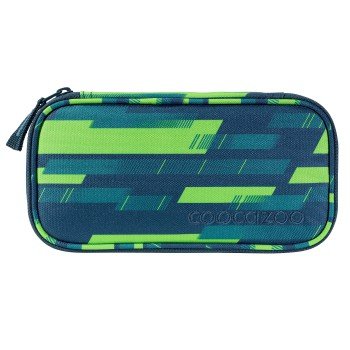 Piórnik saszetka, bez wyposażenia, Lime stripe, granatowo-zielony, Coocazoo - Coocazoo