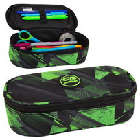 Piórnik saszetka dla chłopca CoolPack Campus Green Mirror czarno - zielony