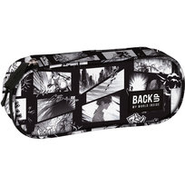 Piórnik saszetka dla dzieci, BackUp, komiks, czarny