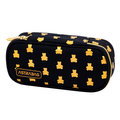 Piórnik saszetka, dla dziewczynki, ASTRABAG, miś, czarny - ASTRABAG