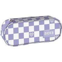 Piórnik saszetka, dla dziewczynki, BackUp, szachownica, fioletowy