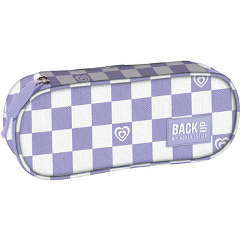 Piórnik saszetka dla dziewczynki BackUp Szachownica Fioletowy - BackUp