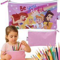 Piórnik saszetka, dla dziewczynki, Hopki, Księżniczki Disnay'a,różowy