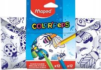 Piórnik saszetka, dla dziewczynki, Maped, owady, biały