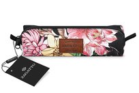 Piórnik saszetka, dla dziewczynki, Zagatto, kwiaty, różowy