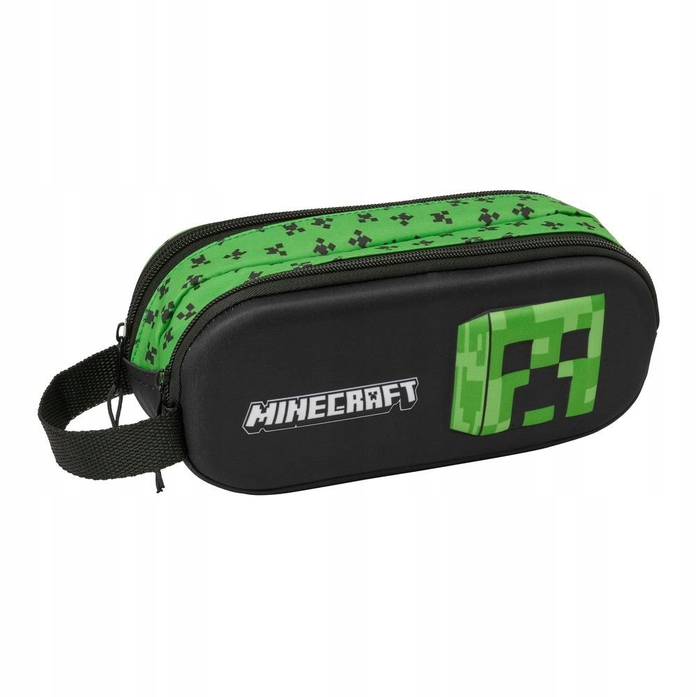 Piórnik Szkolny Minecraft Dla Chłopca Saszetka Podwójny Creeper Czarny ...