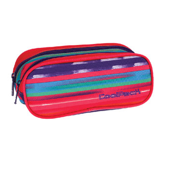 Piórnik szkolny - saszetka Coolpack Clever, Texture Stripes 736 - CoolPack