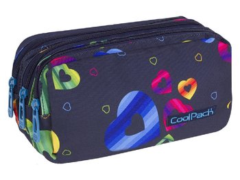 Piórnik szkolny trzykomorowy Coolpack Primus Rainbow Hearts 80856CP nr A062 - CoolPack