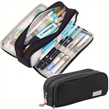 Piórnik szkolny trzykomorowy Pojemna saszetka /Martius/ - Martius