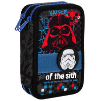 Piórnik z wyposażeniem dwukomorowy dla chłopca, Core Jumper 2 Patio, Star Wars, czarny Patio