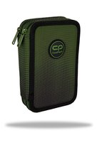 Piórnik z wyposażeniem dwukomorowy dla chłopca, Jumper 2 CoolPack, gradient grass, khaki, 35 elemantów CoolPack