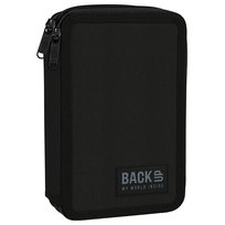 Piórnik z wyposażeniem dwukomorowy dla dzieci BackUp czarny, 32 elemantów BackUp