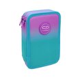 Piórnik z wyposażeniem dwukomorowy dla dzieci, Jumper 2 CoolPack, Gradient Blueberry, zielony - CoolPack