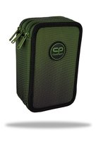 Piórnik z wyposażeniem trzykomorowy dla chłopcaCoolPack Jumper 3 Gradient Grass khaki, 47 elementów CoolPack