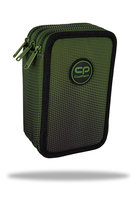 Piórnik z wyposażeniem trzykomorowy dla chłopcaCoolPack Jumper 3 Gradient Grass khaki