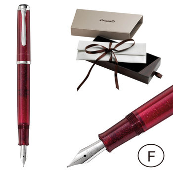 Pióro wieczne Classic M205 tłoczek F, Star Ruby, Pelikan - Pelikan